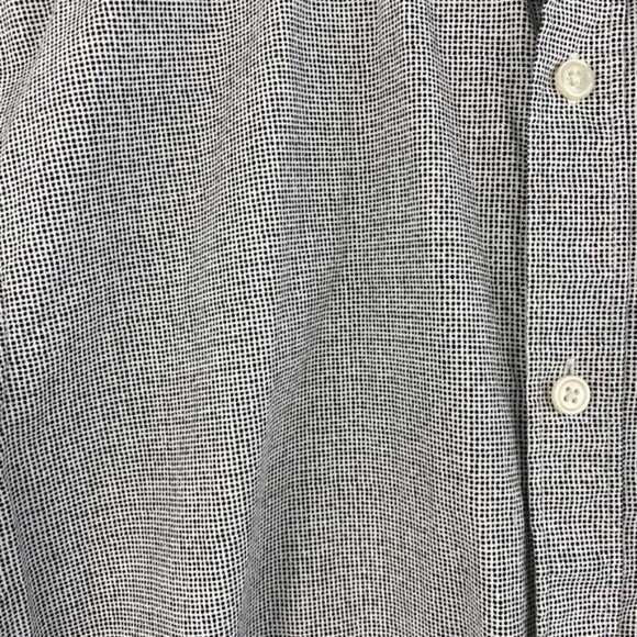 Frank And Oak Men's White Black Polka Dot Short Sleeve Button Up Shirt US S - Picture 6 of 9